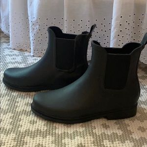 J.Crew Black Chelsea Rainboots